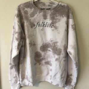 Taylor Swift Official Folklore Album Tie-dye Crew Neck